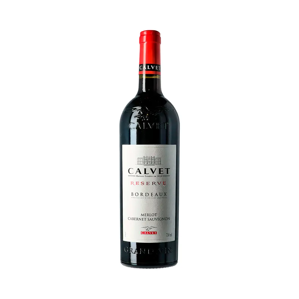 P10398.webp Vino Calvet Reserve Bordeaux Merlot Cabernet Sauvignon 750ml - Imagen 1