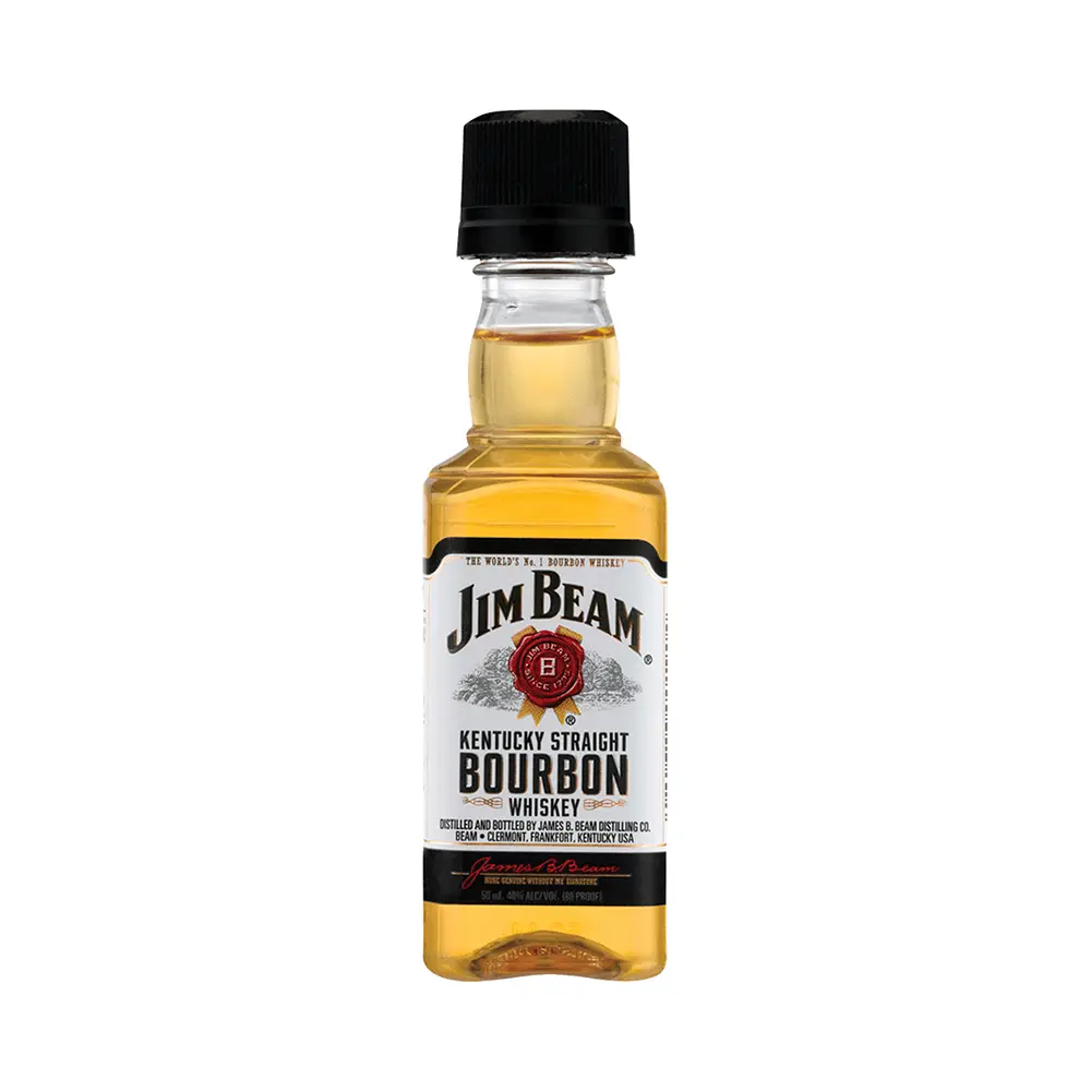 P11015.webp Whisky Jim Beam Bourbon Miniatura 50ml - Imagen 1