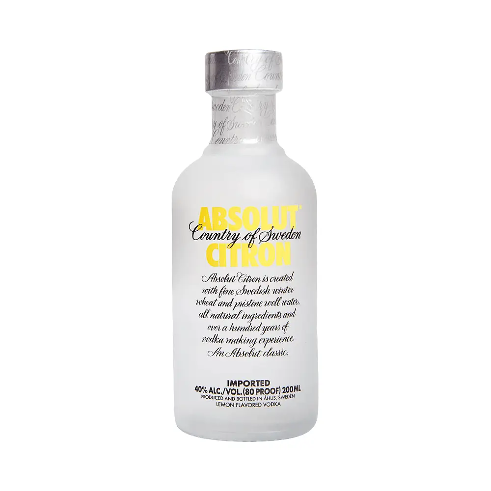 P11077.webp Vodka Absolut Citron - 200ml - Imagen 1