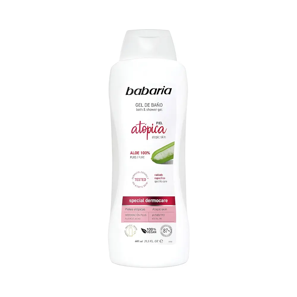 P1248645-1.webp Gel de Baño Babaria Piel Atópica Aloe Puro 600ml - Imagen 1