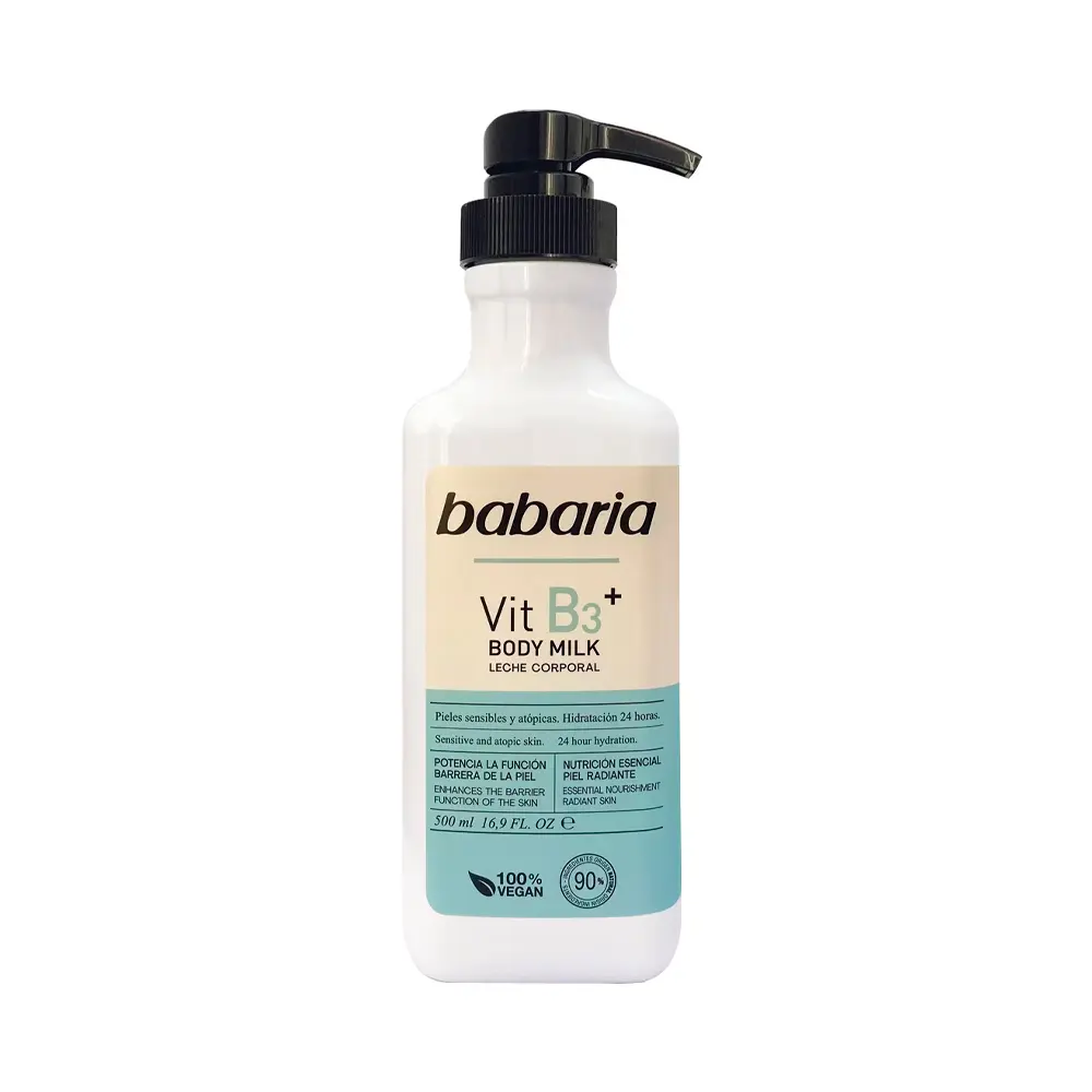 P1248713-1.webp Leche Corporal Hidratante Babaria Vitamina B3 500ml - Imagen 1