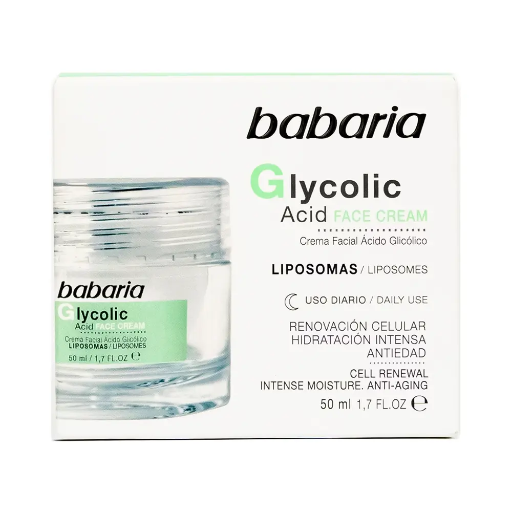 P1249730-1.webp Crema Facial Ácido Glicólico Babaria 50ml - Imagen 1