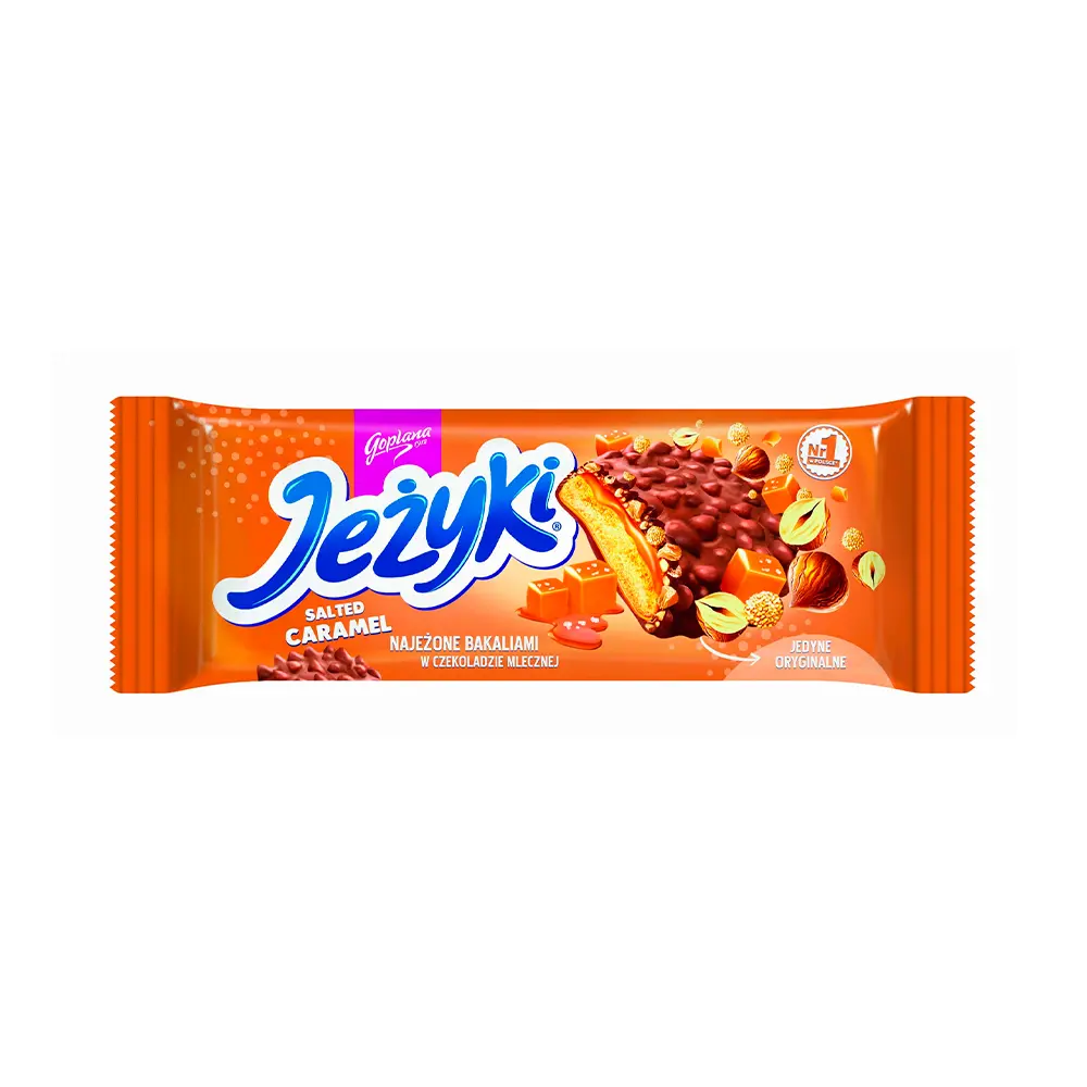 P1250485.webp Chocolate Goplana Jezyki Caramelo 140gr - Imagen 1