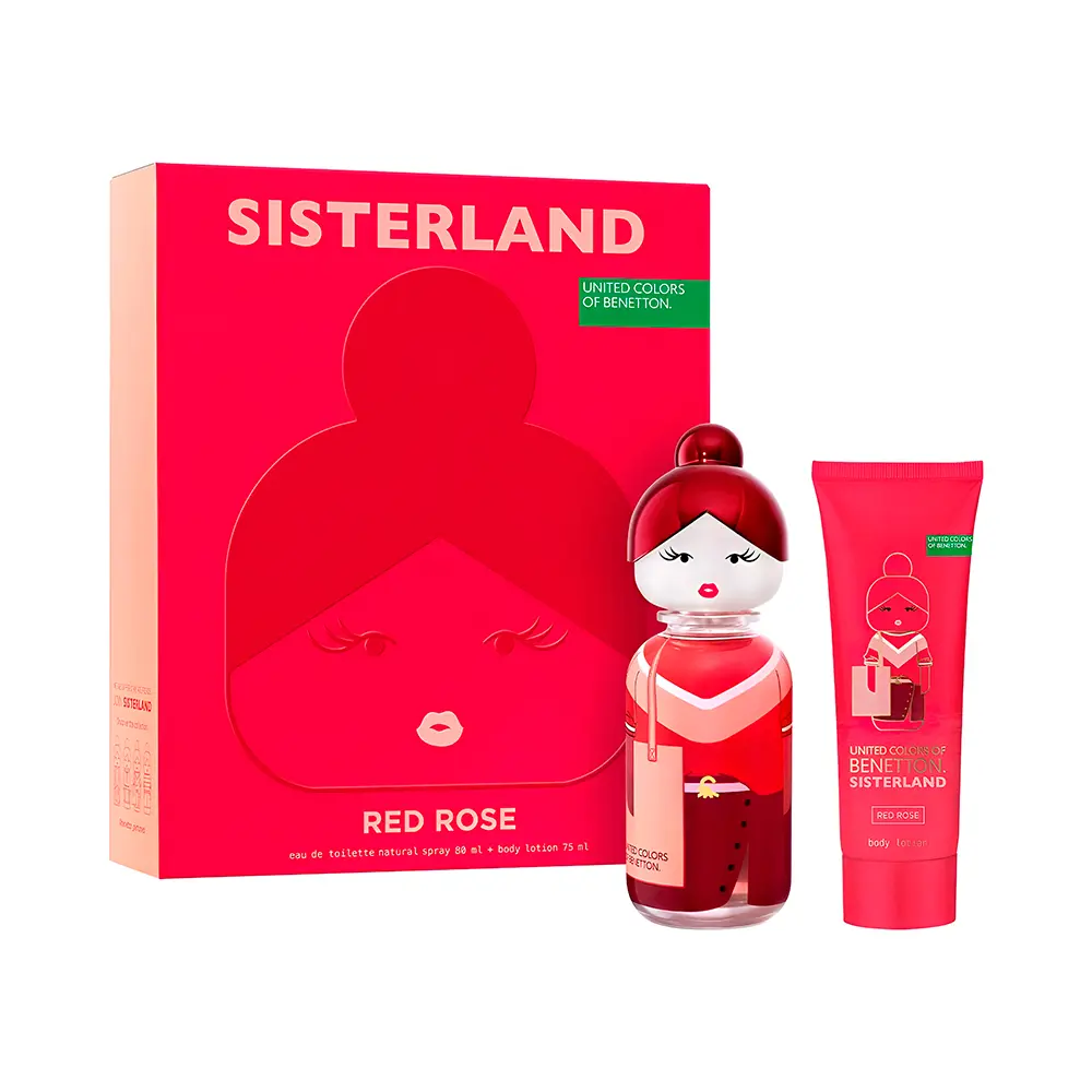 P1847023.webp Kit Femenino Sisterland Benetton Red Rose EDT 80 ml + Body Lotion 75ml - Imagen 1