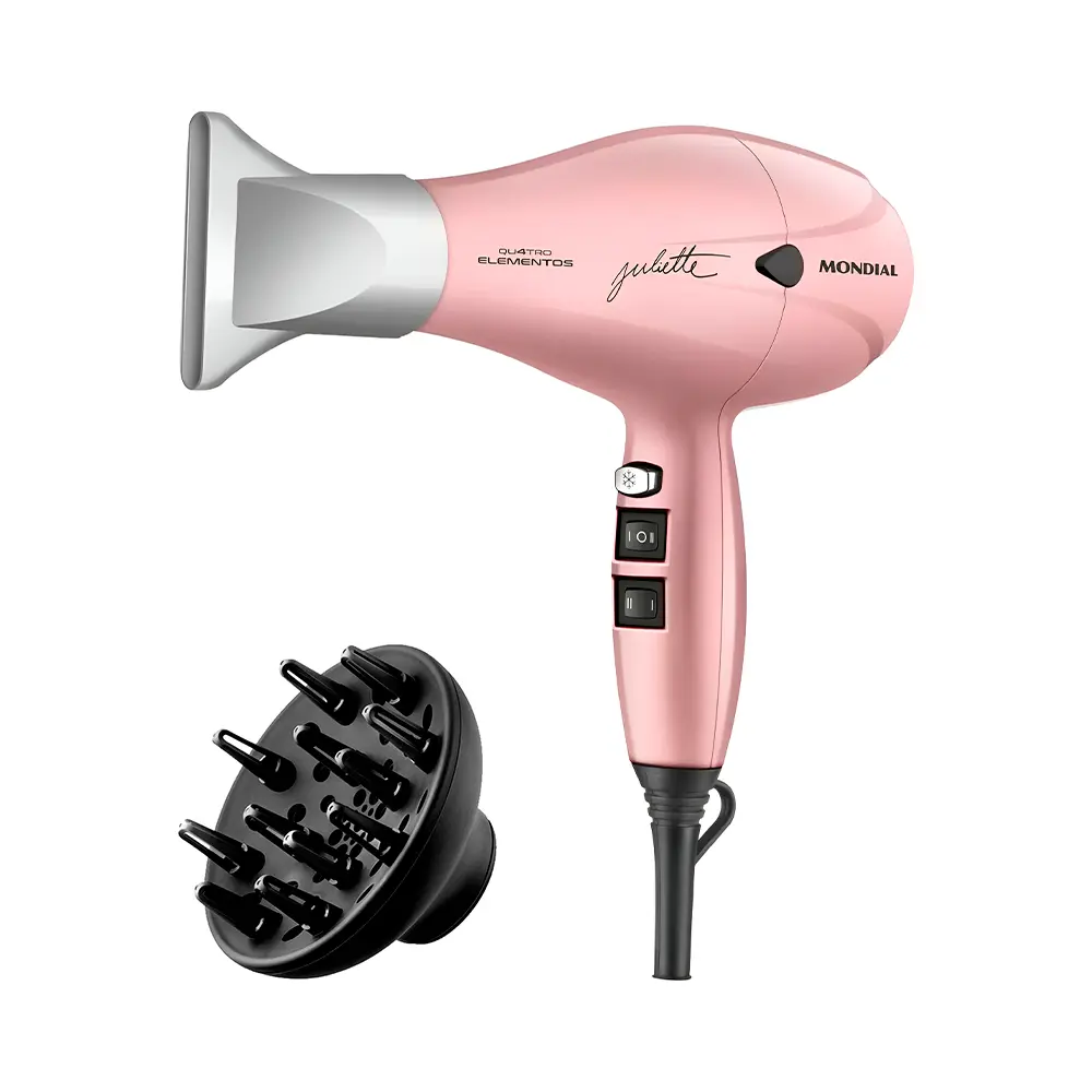 P1849079.webp Secador de Cabello Mondial Juliette Qu4tro Elementos SCP-JU-01 2000W 110V Golden Rose - Imagen 1
