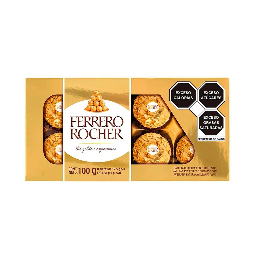 P25862.webp Bombones Ferrero Rocher 8 Unidades - Imagen 1