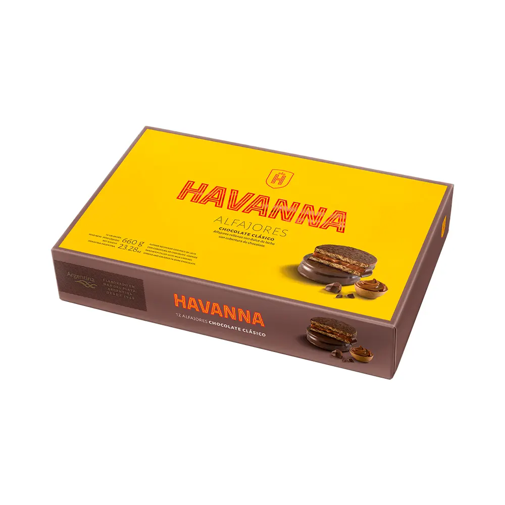 P25870.webp Alfajor Havanna Chocolate Clásico - 12 Unidades - Imagen 1