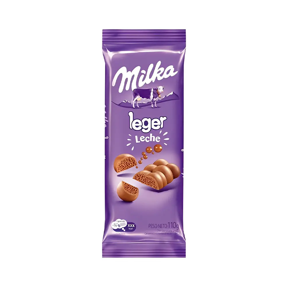 P71071.webp Tableta de Chocolate Leger Leche 110gr Milka - Imagen 1