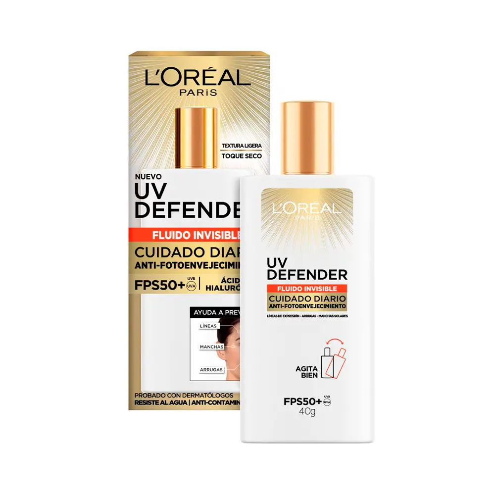 P8979391.webp Protector Solar Loreal UV Defender Fluido Invisible FPS 50+ 40gr - Imagen 1