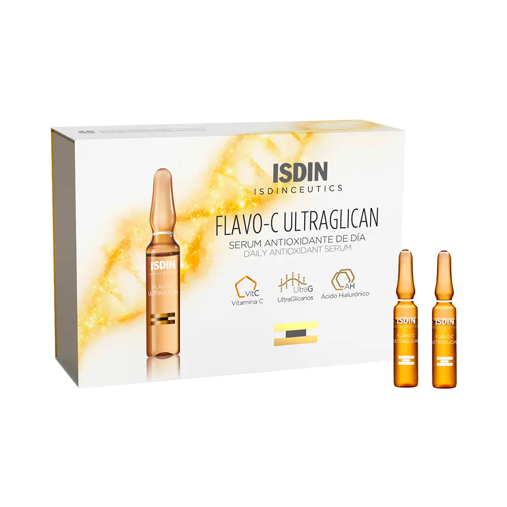 P8979463.webp Ampollas Facial Isdin Flavo-C Ultraglican S?rum Antioxidante D?a 2ml de 10 Unidades - Imagen 1
