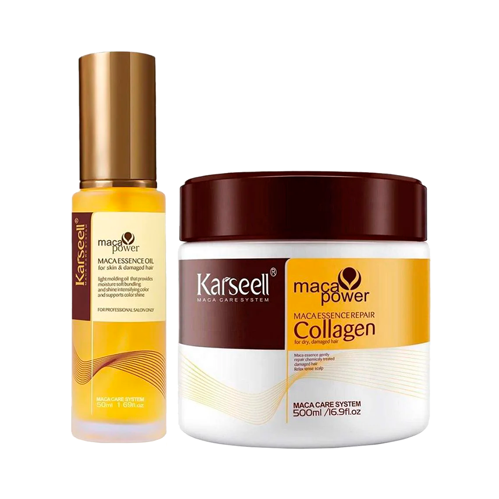 P8982246.png Tratamiento Capilar Karseell Kit Mask + Oil 500ml + 50ml - Imagen 1