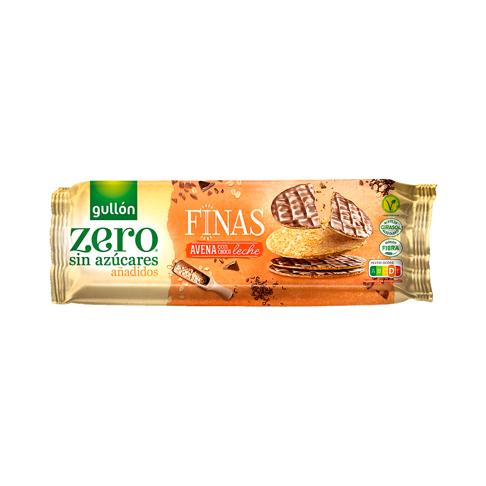 P1250466 Galletitas Gullón Finas Avena y Choco Leche sin Azúcar 150g - Imagen 1