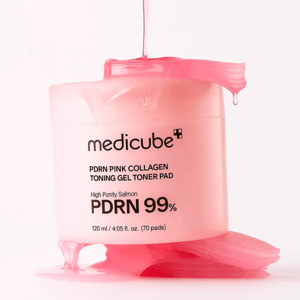 Almohadillas Tónicas Medicube PDRN Pink Collagen Toning Gel 120ml (70 Unidades) - Imagen 4