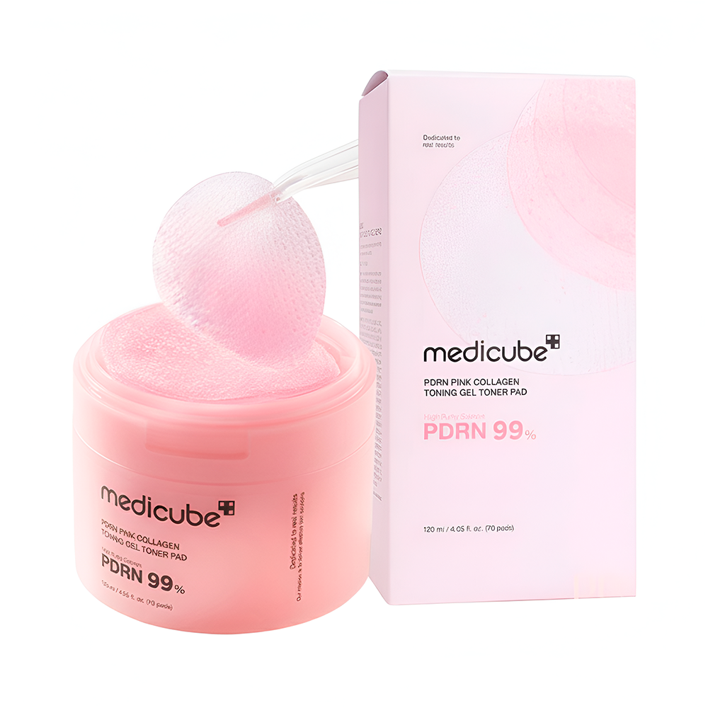 P8987238 Almohadillas Tónicas Medicube PDRN Pink Collagen Toning Gel 120ml (70 Unidades) - Imagen 1