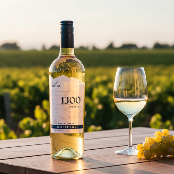 Vino Andeluna 1300 Torrontés Dulce Natural 750ml - Imagen 2