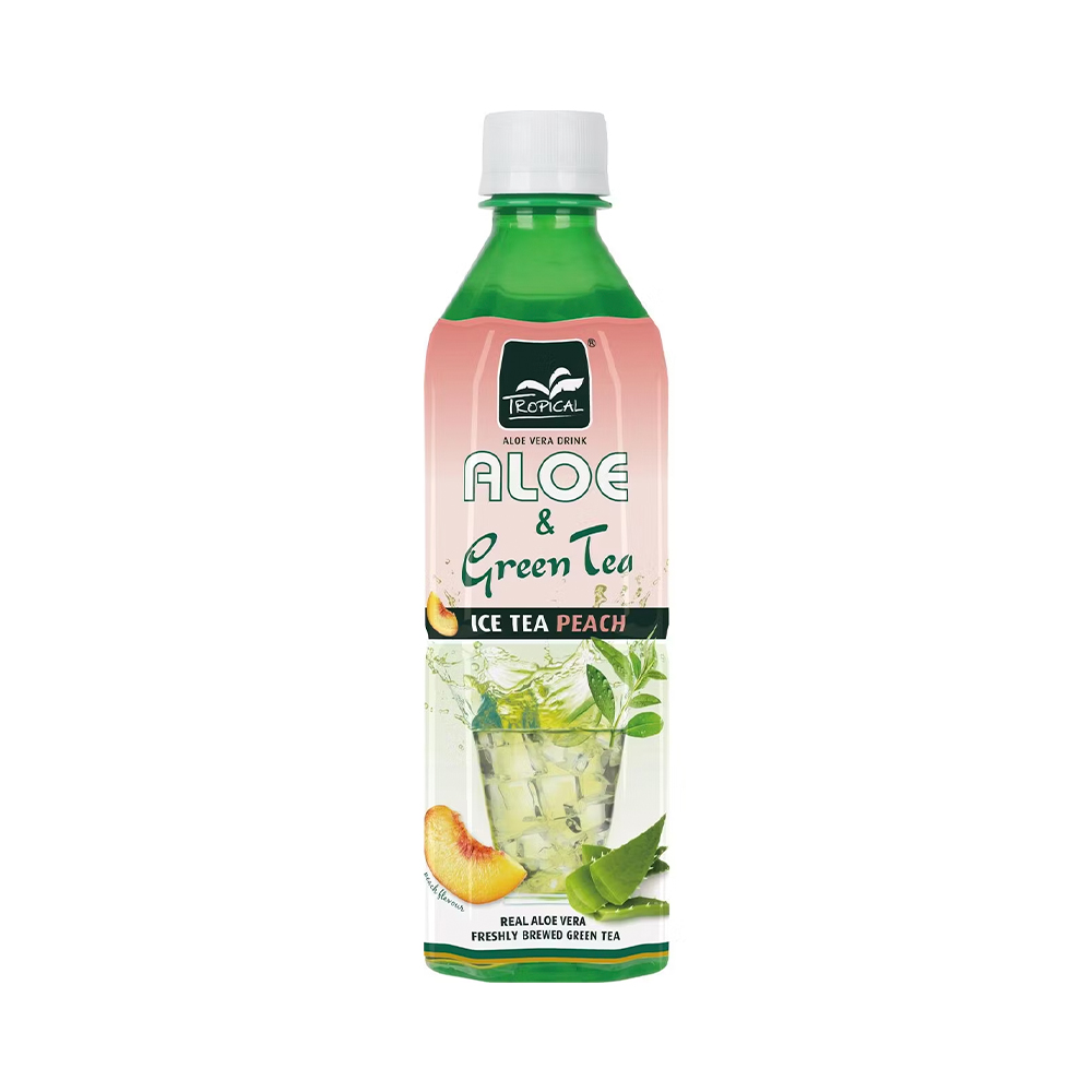 P1245988 Bebida Aloe Vera Tropical Green Tea Peach 500ml - Imagen 1