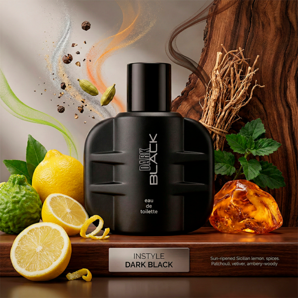 Perfume Instyle Dark Black EDT 100ml - Masculino - Imagen 3