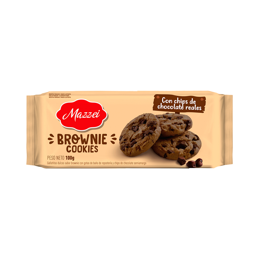 P1852213 Galletitas Mazzei Cookies Brownie 100g - Imagen 1