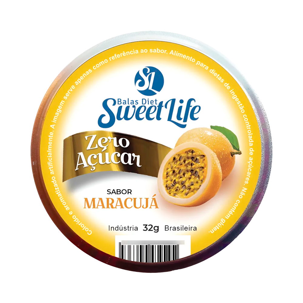 P8989788 Caramelos Sweet Life Sabor Mburucuyá Zero Azucar - 32g - Imagen 1