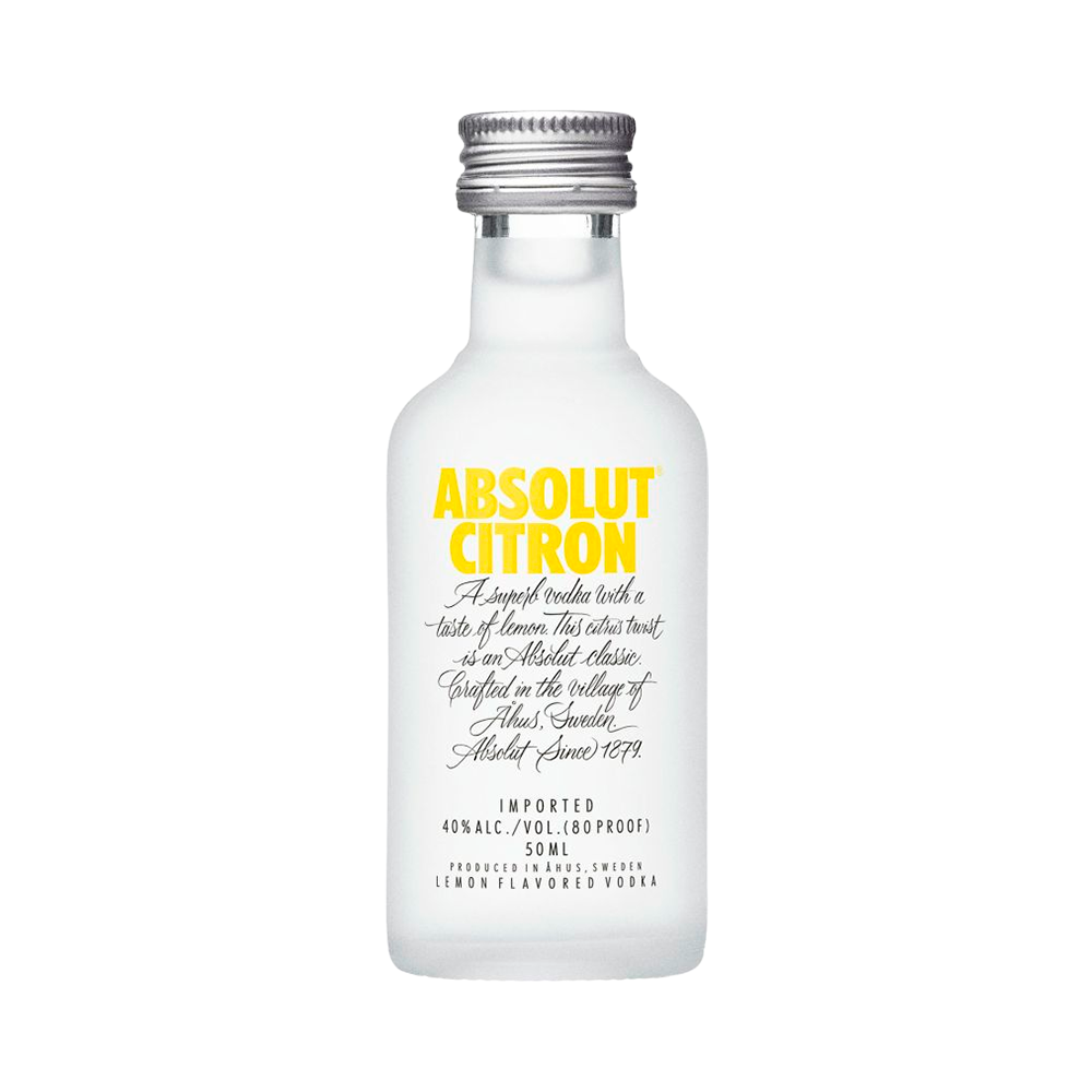 P8980382 Vodka Absolute Miniatura Citron - 50ml - Imagen 1