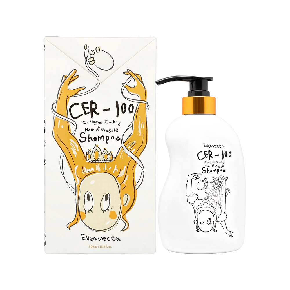 P8990333-1 Shampoo Elizavecca CER-100 Collagen Coating Hair A+ Muscle - 500ml - Imagen 1