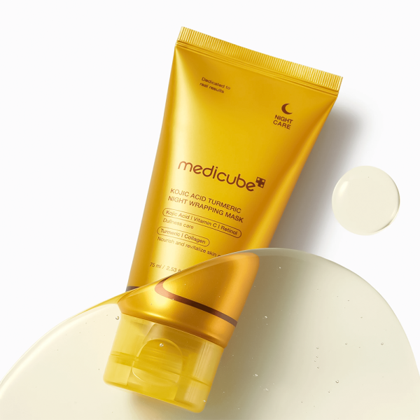 Mascarilla Facial Medicube Kojic Acid Turmeric Night Wrapping Mask - 75ml - Imagen 3