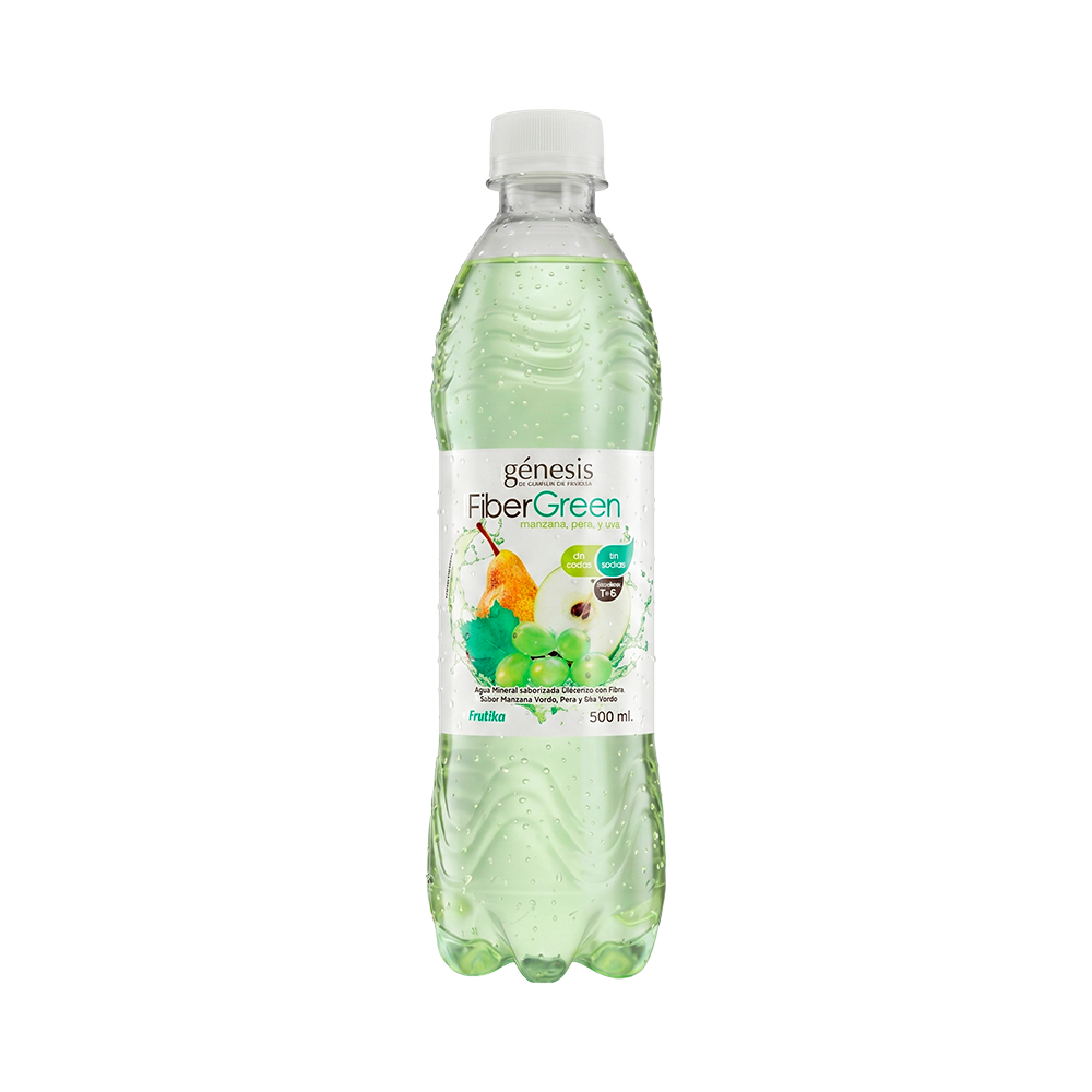 P8990886 Agua Funcional Génesis FiberGreen Manzana Pera y Uva - 500ml - Imagen 1