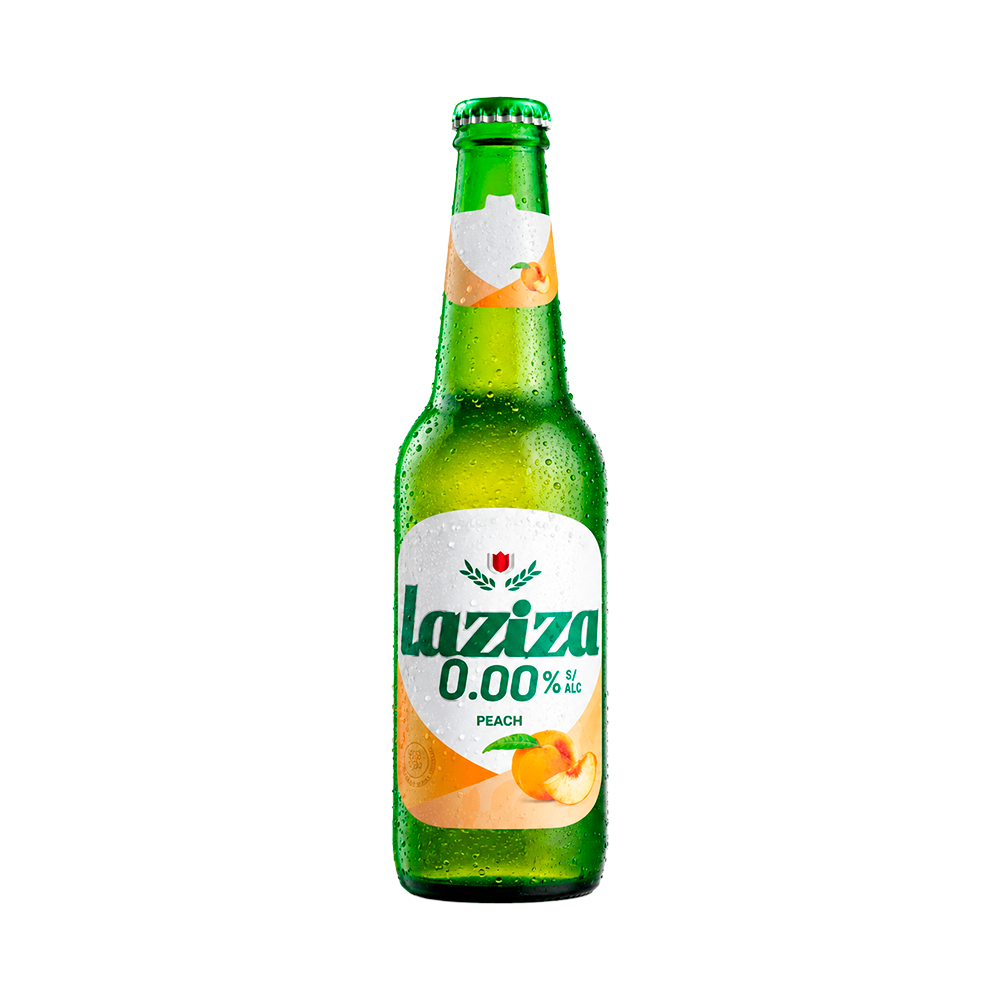 P10686 Cerveza Laziza 0.0% Alcohol Sabor Durazno – 330ml - Imagen 1
