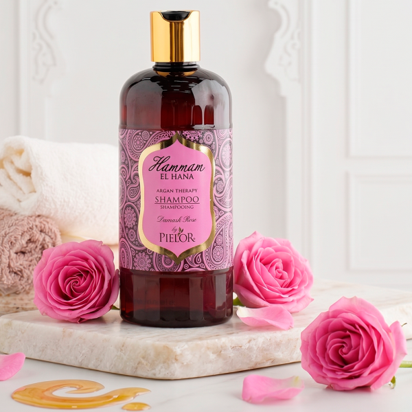 Shampoo Pielor Hammam El Hana Damask Rose – 400ml - Imagen 2