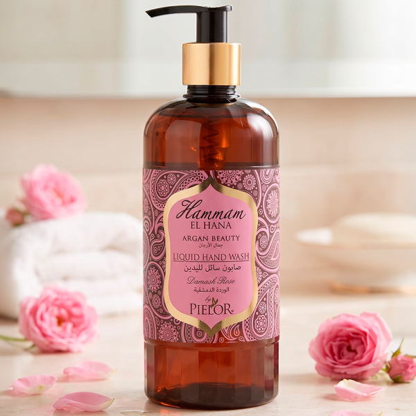 Jabón Líquido Para Manos Pielor Hammam El Hana Damask Rose – 400ml - Imagen 2