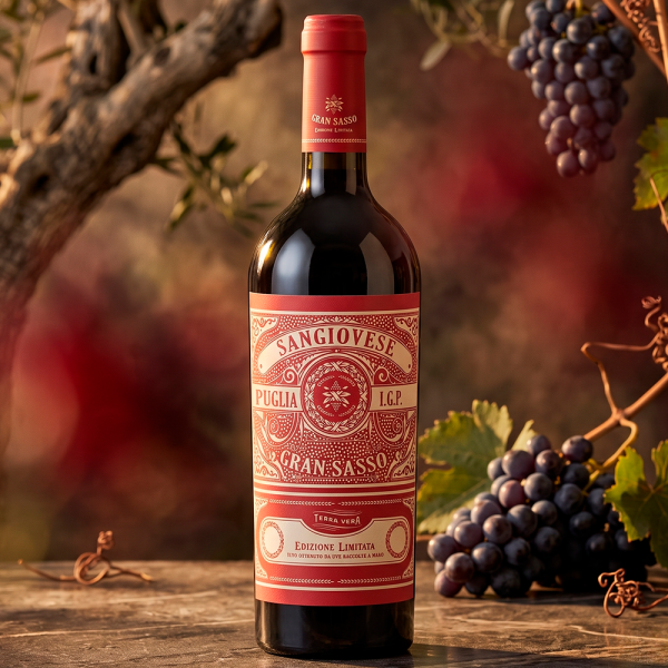 Vino Gran Sasso Sangiovese Puglia I.G.P - 750ml - Imagen 2