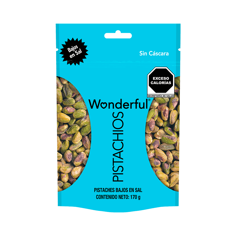 P1246668 Pistachos Wonderful Sin Cáscara Bajos en Sal – 170g - Imagen 1