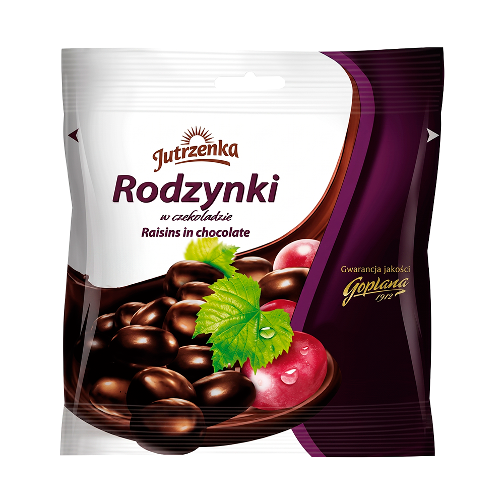 P1246729 Chocolates Jutrzenka Raisins In Chocolate – 80g - Imagen 1