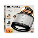 Sandwichera Mondial Inox Grill Premium S-07 800W - Negro