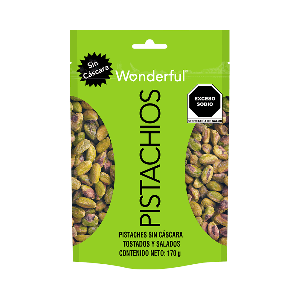 P886048 Pistachos Wonderful Sin Cáscara Tostados y Salados - 170g - Imagen 1