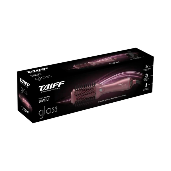 Cepillo Secador Taiff Gloss Rose 1200W - Bivolt - Imagen 2