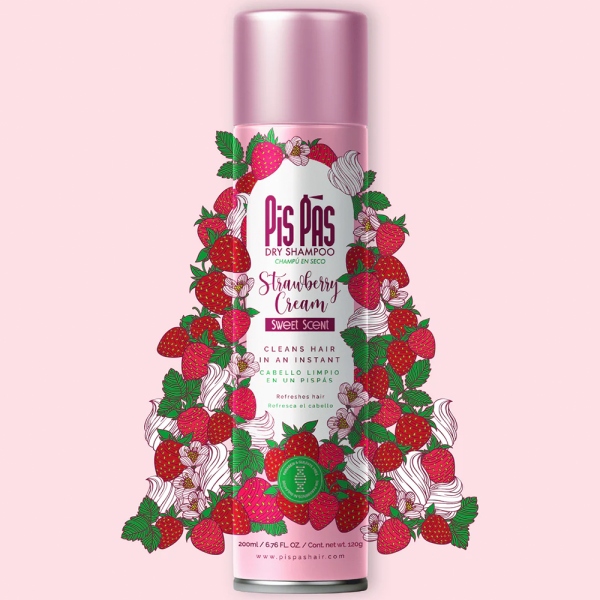 Shampoo En Seco PisPás Strawberry Cream Sweet Scent - 200ml - Imagen 2