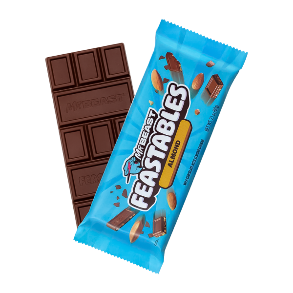 Chocolate MrBeast Feastables Almond - 60g - Imagen 2