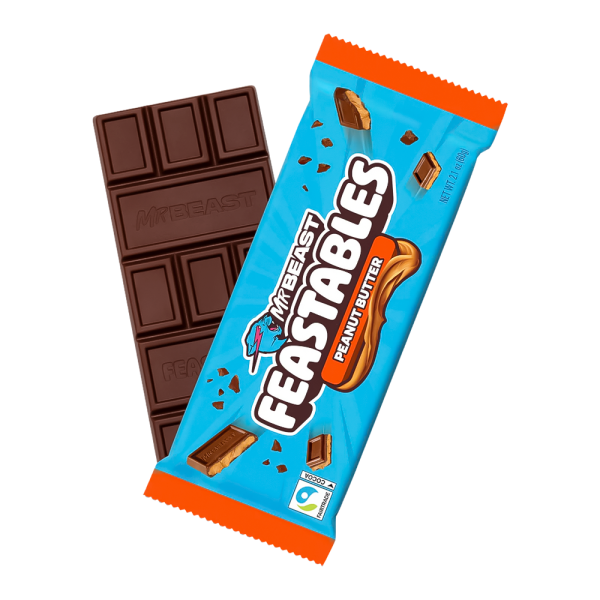 Chocolate MrBeast Feastables Peanut Butter – 60g - Imagen 2